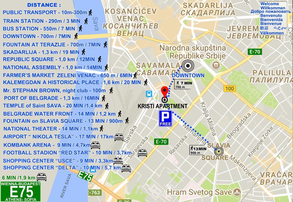 Kristi Lux Apartment Center Free Parking Fast Wifi Belgrade Exterior photo